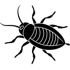 chonkroach silhouette vector illustration 