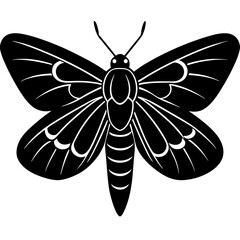 chubbermoth silhouette vector illustration 