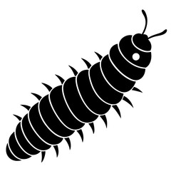 plopperpillar silhouette vector illustration 