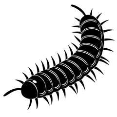 mufflepede silhouette vector illustration 