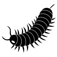 mufflepede silhouette vector illustration 