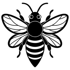 snorkel bee silhouette vector illustration 