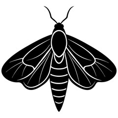 wibbermoth silhouette vector illustration 