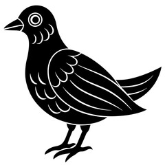 trinklebeak silhouette vector illustration 