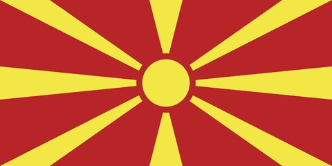National flag of North Macedonia