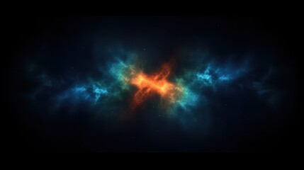 Cosmic Nebula Collision: A Celestial Dance of Energy and Light