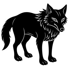Fox silhouette vector illustration