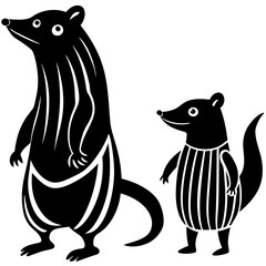 jigger mole silhouette vector illustration