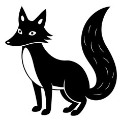 fox silhouette vector illustration
