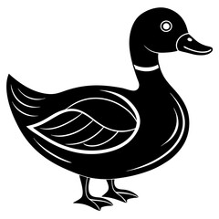 jumble duck silhouette vector illustration