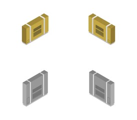 Box icon illustrated in vector on white background