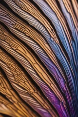 Fototapeta premium Vibrant butterfly wing with iridescent scales and network of veins, AI generated