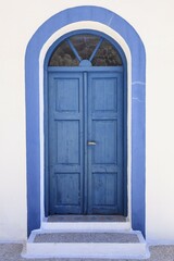 Blue door, Karpathos, Dodecanese, South Aegean, Greece, Europe