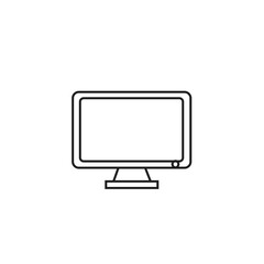 lcd tv with a screen vector icon
