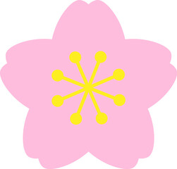 桜の花のアイコンのイラスト