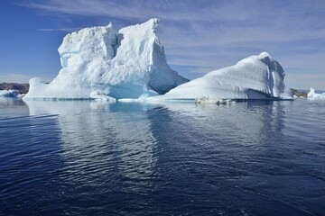 Iceberg drifting in Sermilik Fjord, East Greenland, Greenland, North America
