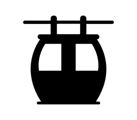Cable car icon illustrated in vector on white background