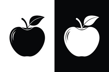 Apple Flat Icon. Symbolizing Health, Nutrition, and Fresh Food