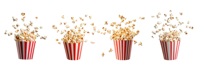 pop corn isolated on transparent background