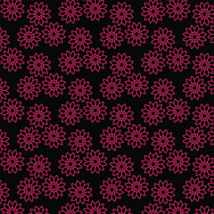 seamless pattern with red hearts