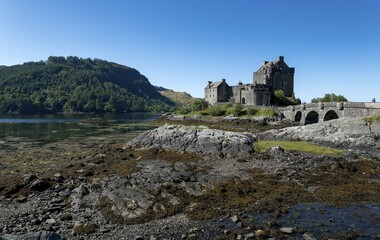 Fototapeta premium Eilean Donan Castle, Dornie, Scotland, United Kingdom, Europe