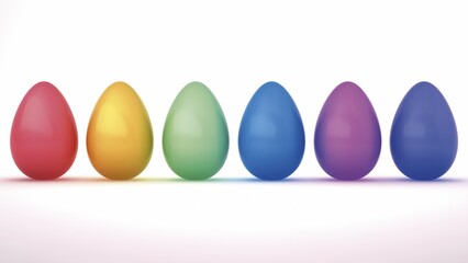 Colourful Easter eggs, 3D illustration