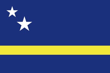 Flag of Curacao, Vector illustration