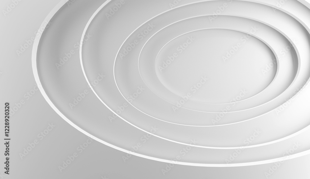 Fototapete Bright modern shapes using as an abstract puristic background, 3d rendering
