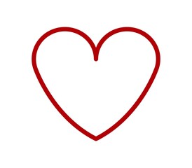 Heart icon illustrated in vector on white background