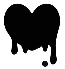black Melting heart