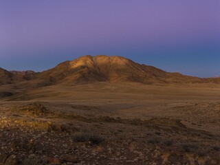 Dusk, mountain in the Kulala Wilderness Reserve, Tsaris Mountains, Hardap Region, Namibia, Africa