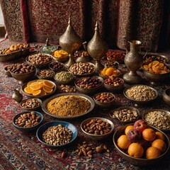 Leonardo_Kino_XL_An_opulent_iftar_feast_with_a_variety_of_Midd_0 