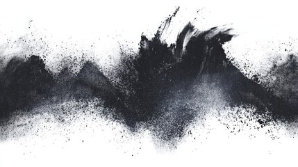 Fototapeta premium Grunge Brush Stroke: Grunge brush, rough ink black stroke.