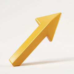 "captivating yellow 3d arrow illustration for positive growth trend and success icon in upward directions"