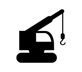 Crane icon illustrated in vector on white background