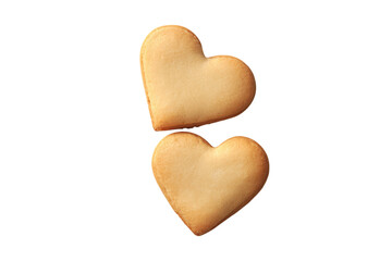 Obraz premium heart shaped cookie isolated on transparent background Generative Ai.