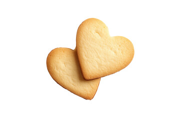 Obraz premium heart shaped cookie isolated on transparent background Generative Ai.