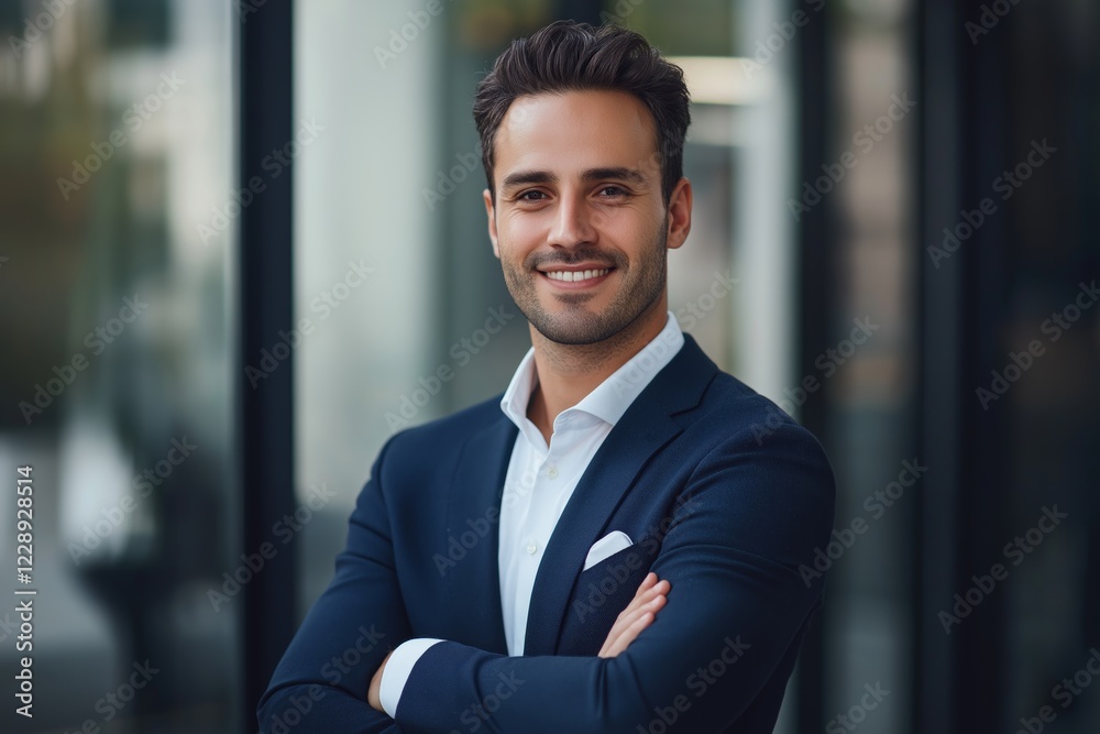 Poster Dressing in Professional Business Attire while maintaining a Confident Pose is essential for making a strong impression in the corporate world, signaling ambition and professionalism
