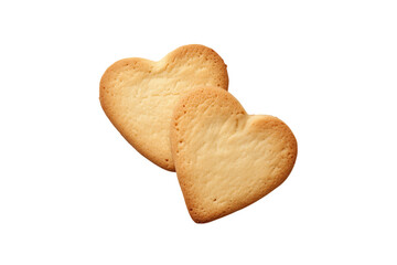 Obraz premium heart shaped cookie isolated on transparent background Generative Ai.