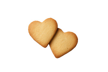 Fototapeta premium heart shaped cookie isolated on transparent background Generative Ai.