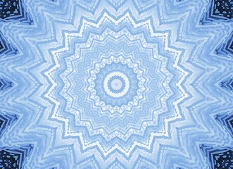 Abstract blue pattern from foam on the glass