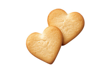 Obraz premium heart shaped cookie isolated on transparent background Generative Ai.