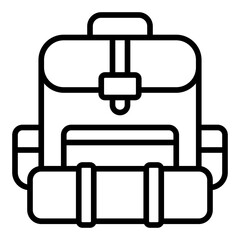 Backpack line icon