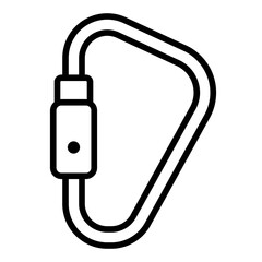 Carabiner line icon