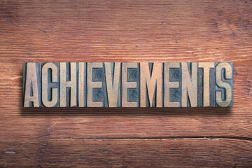achievements word wood