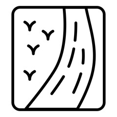 Rivers line icon