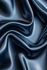 Fototapeta premium Exquisite steel blue, slate blue, charcoal Gray material with smooth wavy texture 