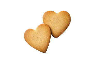 Obraz premium heart shaped cookie isolated on transparent background Generative Ai.