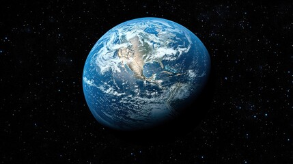 Fototapeta premium Earth, space, cosmos, rotating, clouds, North America, night, background, stars, educational