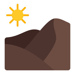 Desert flat icon